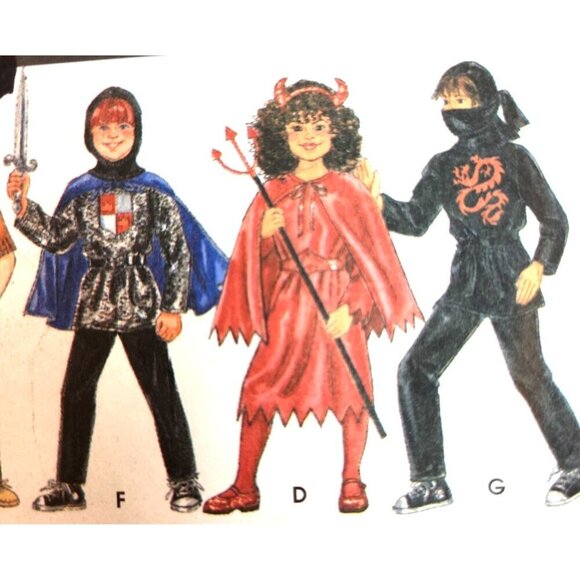 Simplicity 9698 Costume Sewing Pattern For Kids Size 3-8 Halloween & Theme Costu - Picture 4 of 9
